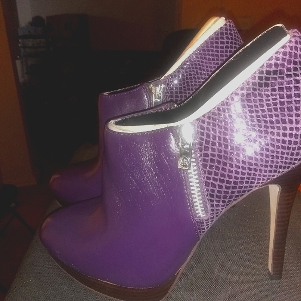 Michael Kors purple booties